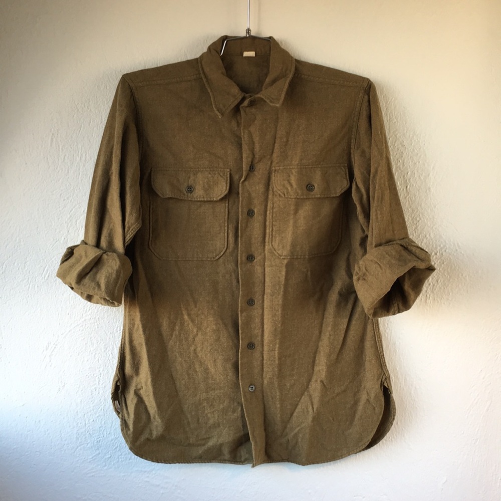 True Vintage GI Wool Hunters shirt button down